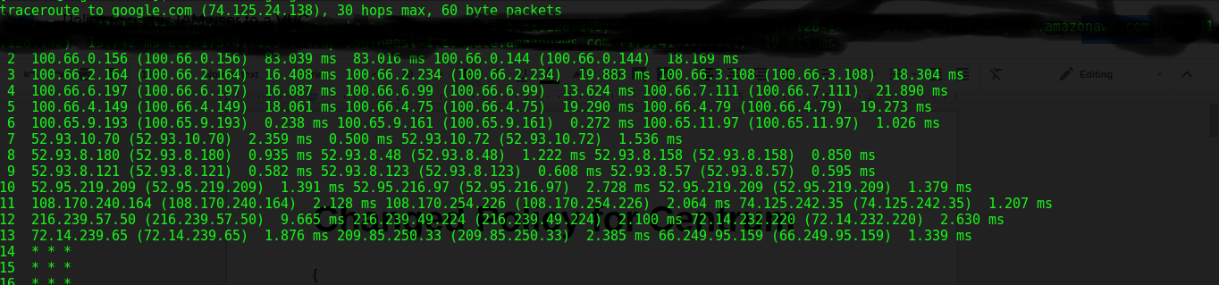 traceroute